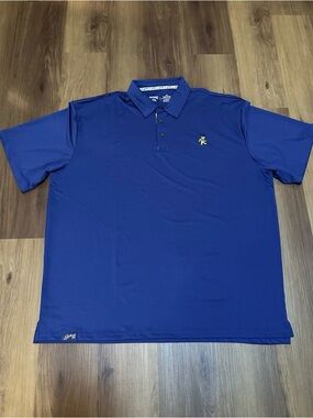 Grateful Dead x Section 119 Navy Blue Dancing Bear Performance Polo Size 3XL